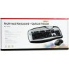 Xpert Systems  Silver/Black Wired MultiMedia Keyboard and Optical Mouse - USB QuickFind: 1741
