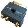 Datawrite  SCART Adaptor To 3x RCA And S-VHS With Switch <br>QuickFind: 3095