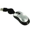 Xpert Systems USB Black / Silver Optical Mini Mouse - USB With Retractable Cable Blue LIghtup Scroller <br>QuickFind: 3510