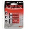 Energizer AAA Rechargeable 250 mAh Batteries 4 Pack <br>QuickFind: 3629