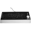 Xpert Systems  Stylish Black / Silver Wired Multimedia Keyboard - USB QuickFind: 3878