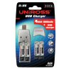 UniRoss AAA Rechargeable AA/AAA USB Charger + 4 AAA 1000Mah Batteries <br>QuickFind: 4269