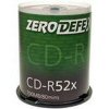 Zero Defex  52x 700MB 80Min CDR White Printable <br>QuickFind: 4315