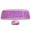 Xpert Systems USB/PS2 Pink with Purple Keys Wired Keyboard & Mouse Set - UK Layout <br>QuickFind: 5244