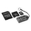 Kingston 4GB MicroSD with 2 adapters with Red USB Reader [ Mobility Pack ] <br>QuickFind: 5356