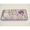 Apple iPhone 3G Hard Back Cover Bling Case with Large Shaped Diamantes & Flowers [ White / PURPLE ] QuickFind: 6344