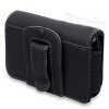 Sony Ericsson W995 Leather Horizontal Belt Pouch Case [ BLACK ] <br>QuickFind: 6679