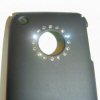 Apple iPhone 3G Hard Back Cover Bling Case with Circle Diamantes around Apple Logo [ BLACK ] QuickFind: 6754