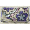 LG Cookie KP500 Crystal Bling Diamante Cover [ BLUE FLORAL ] <br>QuickFind: 6809