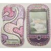 Samsung S3650 Genio Crystal Diamante Hearts Bling Back Cover for Phone [ PINK HEARTS 2 ] <br>QuickFind: 6820