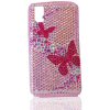 Samsung Tocco Lite S5230 Crystal Bling Case for Phone [ PINK WITH BUTTERFLIES ] <br>QuickFind: 7042