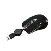 Xpert Systems USB 7 Button Laser Mouse with Retractable USB Cable [ BLACK ] <br>QuickFind: 7128