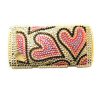 Samsung S8500 Wave Crystal Bling Case for Phone [ PINK HEARTS ] <br>QuickFind: 7166