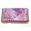 Samsung i9000 Galaxy S Diamante Bling Mobile Phone Cover - [ PURPLE WITH BUTTERFLIES ] <br>QuickFind: 7304