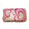 Blackberry 9300 / 8520 Curve Crystal Bling Diamante Cover [ PINK HEARTS ] <br>QuickFind: 7308