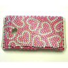 LG GT540 Oplimus Bling Diamante Cover [ PINK WITH SILVER HEARTS ] <br>QuickFind: 7312