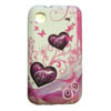 Samsung i9000 Galaxy S Gel Mobile Phone Case [ WHITE WITH PINK HEARTS ] INCLUDES SCREEN PROTECTOR <br>QuickFind: 7461