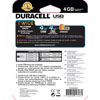 Duracell 4GB Capless USB 2.0 Flash / Key Drive - 4GB + 4GB Free Automatic Online Storage QuickFind: 7517