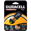 Duracell 4GB Capless USB 2.0 Flash / Key Drive - 4GB + 4GB Free Automatic Online Storage <br>QuickFind: 7517