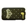 HTC Desire Crystal Bling Cover [ BLACK - FRONT AND BACK ] <br>QuickFind: 7651